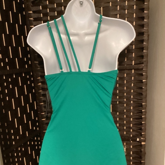 TUMMY CONTROL STRAPPY ONE SHOULDER ( Size: 14) ( Color:Light Green) - Picture 3 of 8